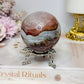 Large Crazy Lace Agate Sphere on Stand 378g