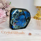 High Grade Spectrolite (Labradorite) Freeform from Finland - (Flash is all purple although it looks blue in pic) 8cm 374g