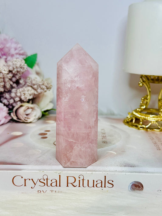 Chunky Rose Quartz Tower 10cm