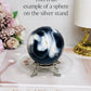 Silver Metal Sphere Stand