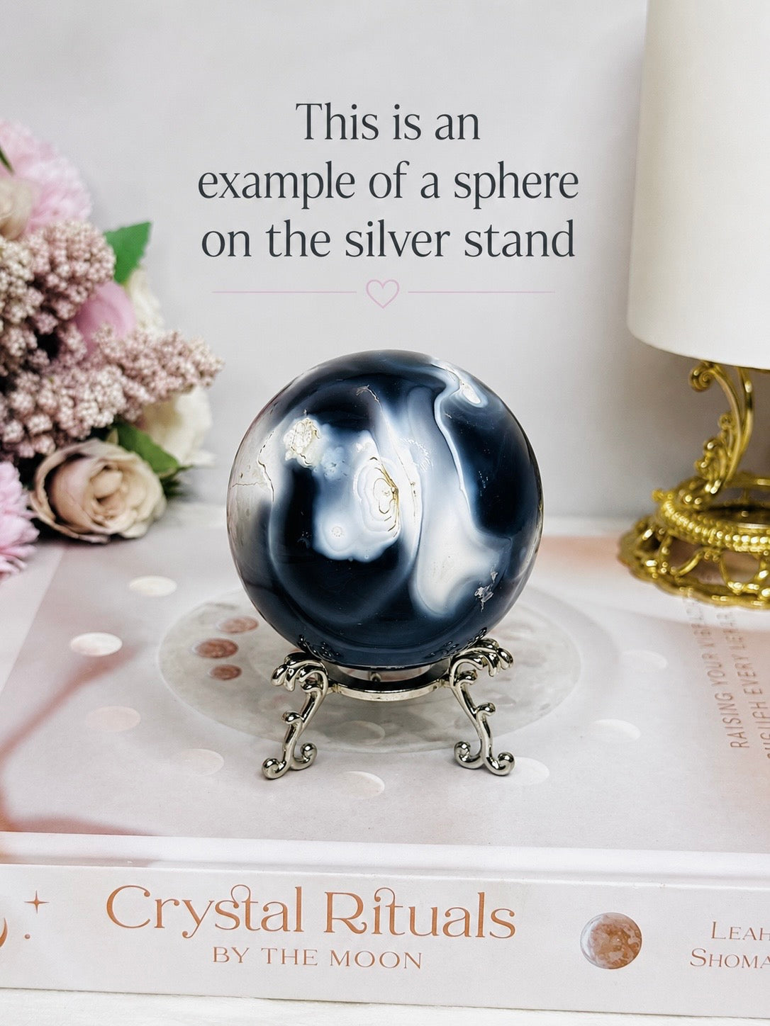 Silver Metal Sphere Stand