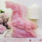 Spectacular & Fabulous Huge 1.38KG Rose Quartz Perfectly Carved Stunning Horse