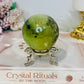 Druzy Prehnite Sphere on Stand 269g