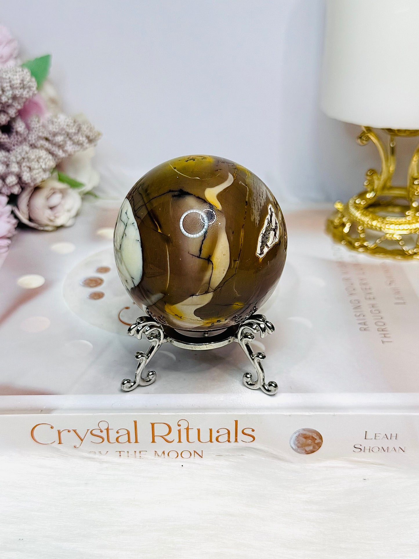 Mookaite Jasper Sphere on Stand 276g