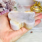 Pink Amethyst Chunky Carved Butterfly 8cm