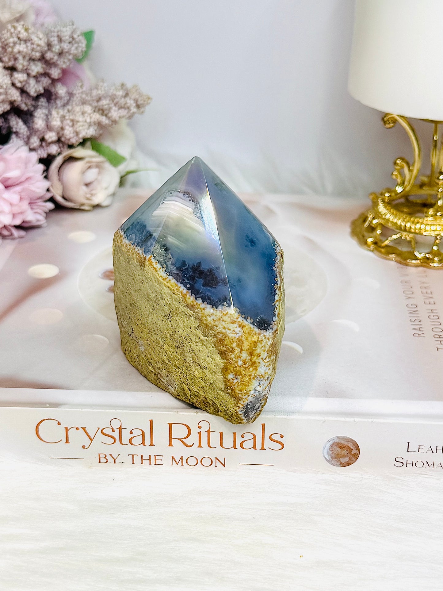 High Grade Angel Aura Agate Polished Top 321g