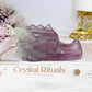 Purple Fluorite Carved Dragon 11cm 394g