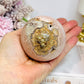 Large Pink Amethyst Druzy Sphere on Stand 406g