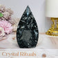 Black Panda Calcite Flame 10cm