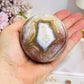 Large Mexican Crazy Lace Agate Druzy Sphere on Stand 376g