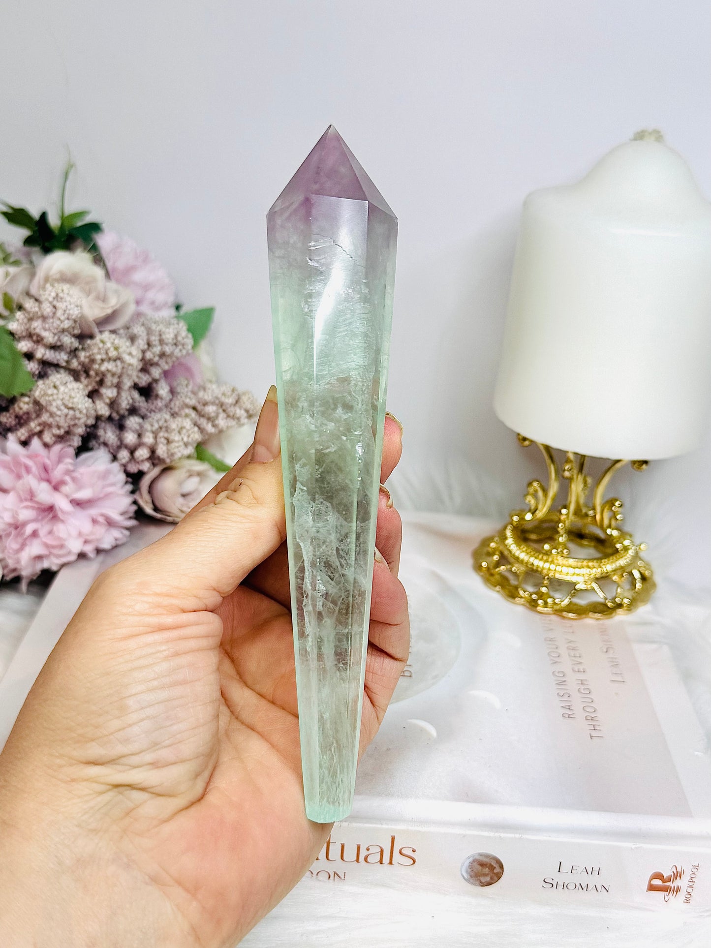 Watermelon Fluorite Tower | Wand 16cm