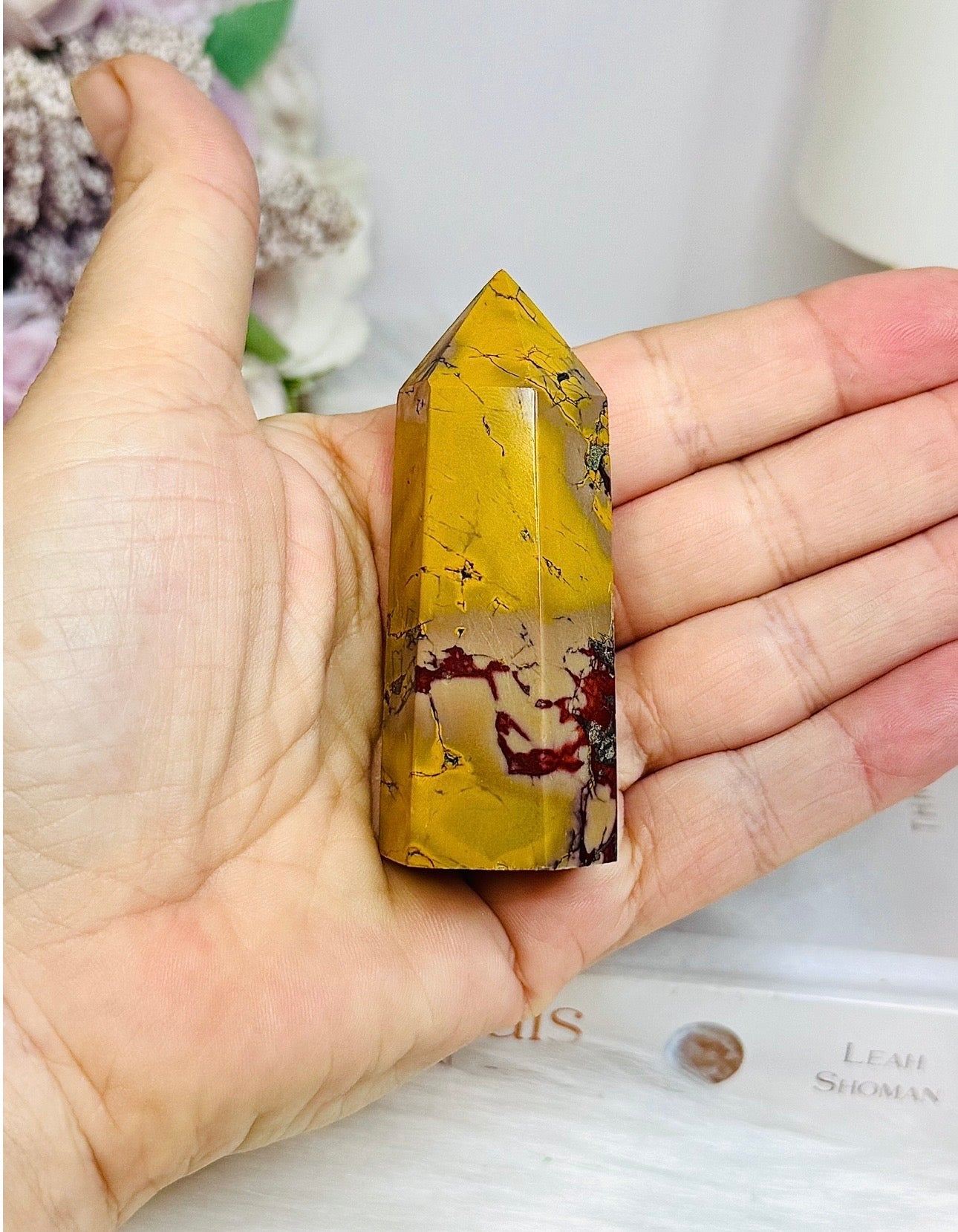 Mookaite Jasper Tower with Hematite 7cm