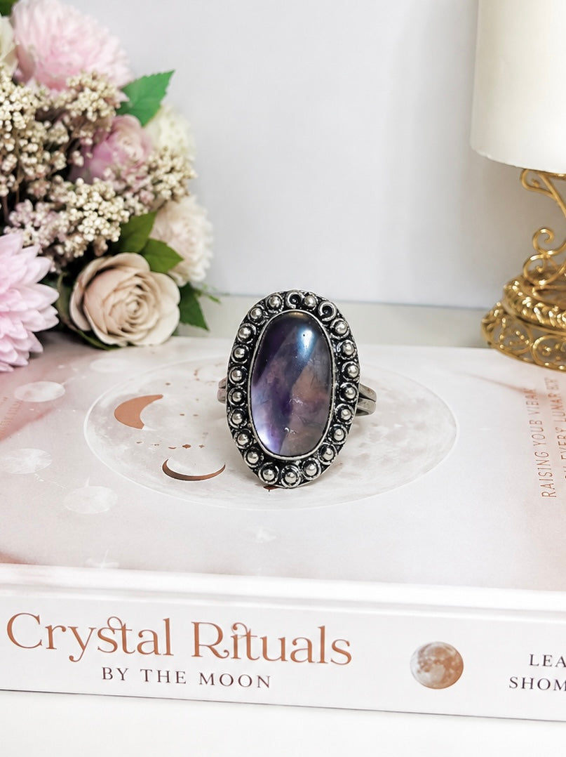 Sterling Silver 925 Amethyst Ring Size 8