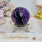 High Grade Purple Fluorite Sphere On Stand 340g