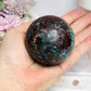 Large Natural Chrysocolla Sphere on Stand 327g