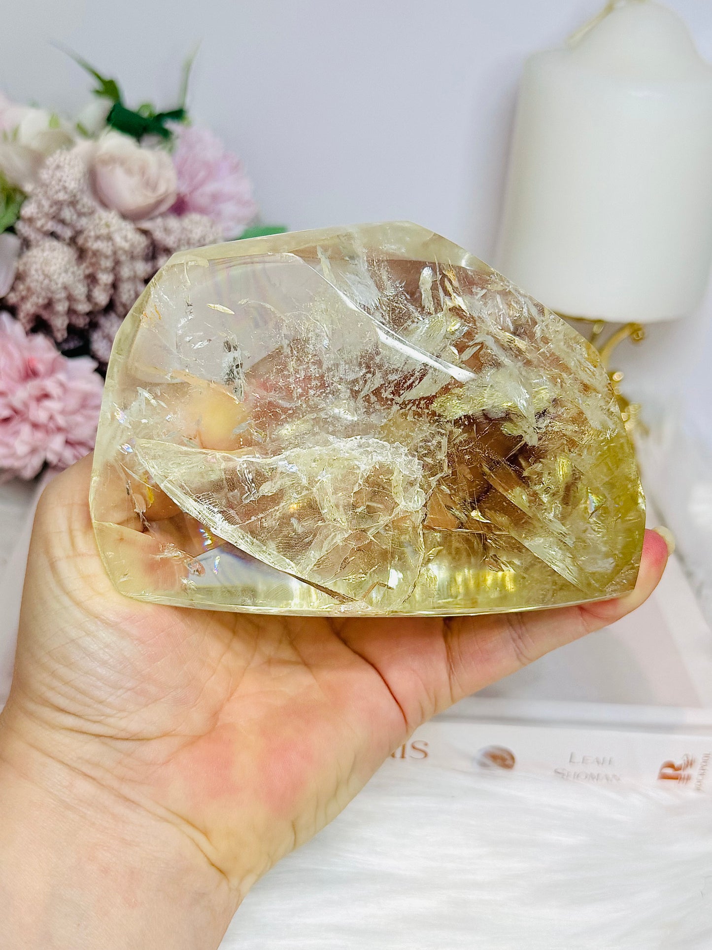 ✨ SALE ✨ Large Citrine Freeform Full of Rainbows 11cm 402g