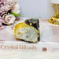 Natural Amethyst Cluster with Orange Calcite Inclusion 149g