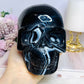 Huge Black Striped Agate Carved Skull 1.85KG 13cm