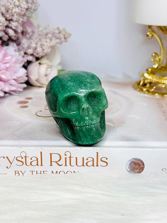 Green Aventurine Carved Skull 6cm