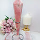 Classy & Fabulous Huge Pink Opal Wand | Obelisk Tower On Silver Stand 27cm