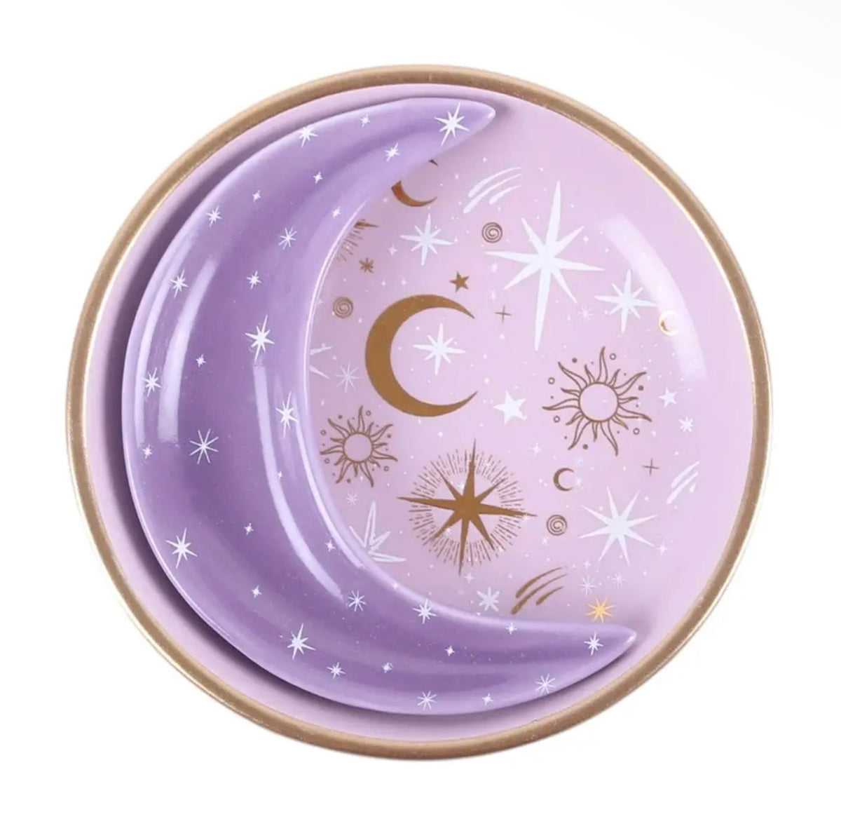 Purple Moon Stacking Trinket Dishes