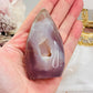 Druzy Flower Agate Carved Flame 8cm