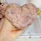 Large Pink Amethyst Chunky Heart On Stand 592gram