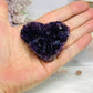 High Grade Deep Purple Amethyst Carved Heart 6cm