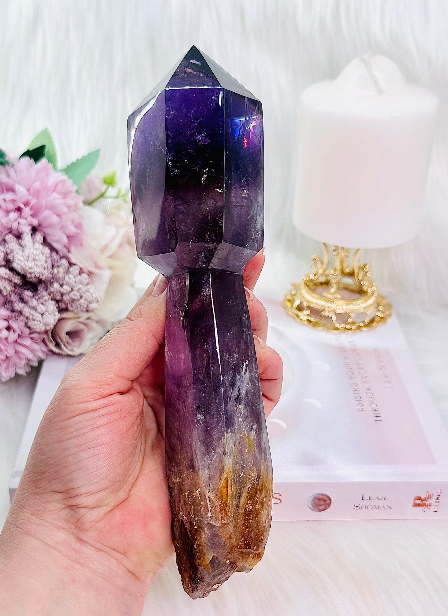 ⚜️ SALE ⚜️ The Most Absolutely Incredibly Gorgeous Large Chunky 21cm High Grade Amethyst Scepter With Rainbows