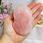 Large Rose Quartz Carved Rose 10cm