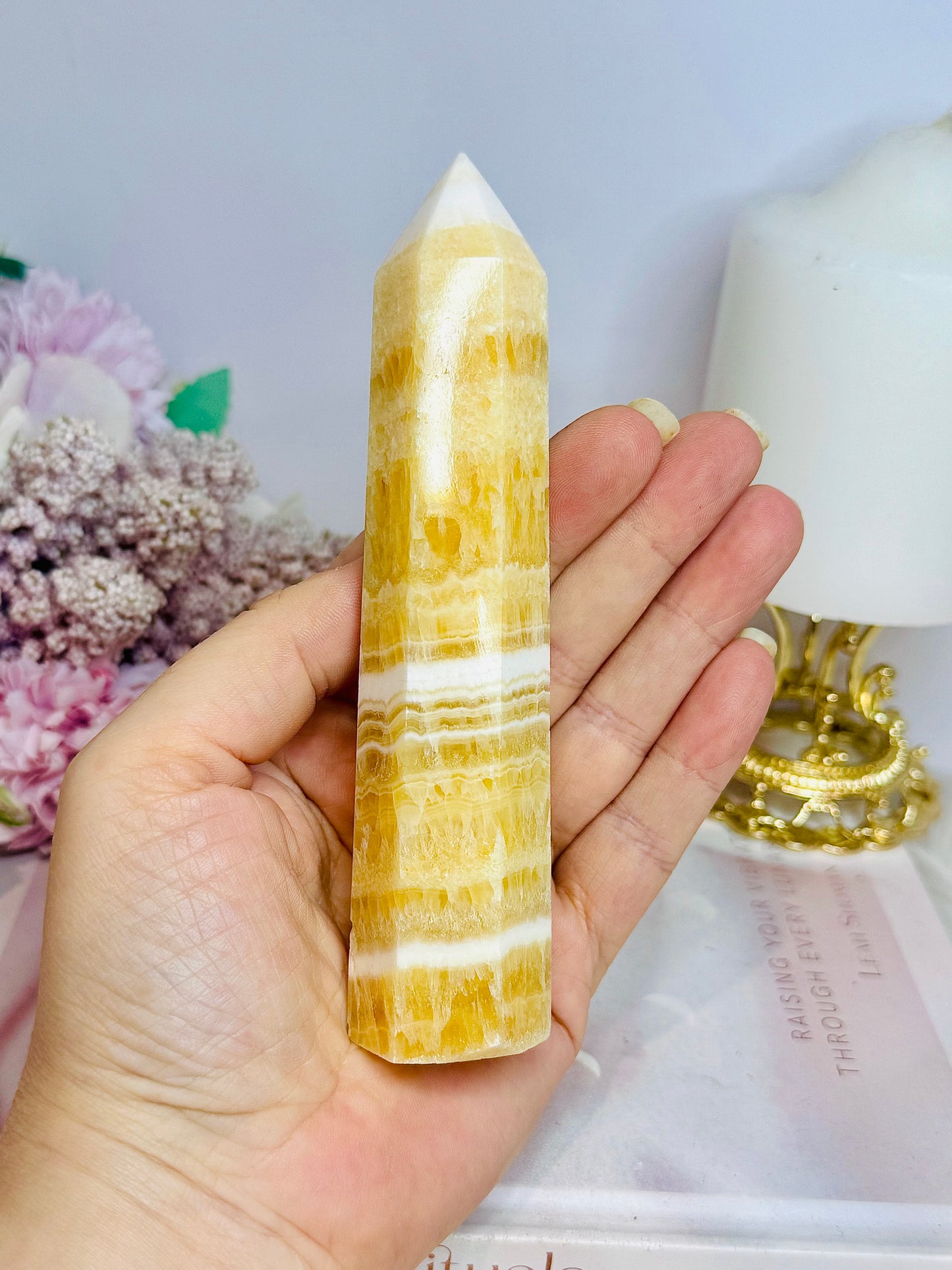 Orange Calcite Tower 14cm