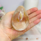 Large Clear Quartz With Golden Healer Inclusions Egg On Stand 7cm 318g