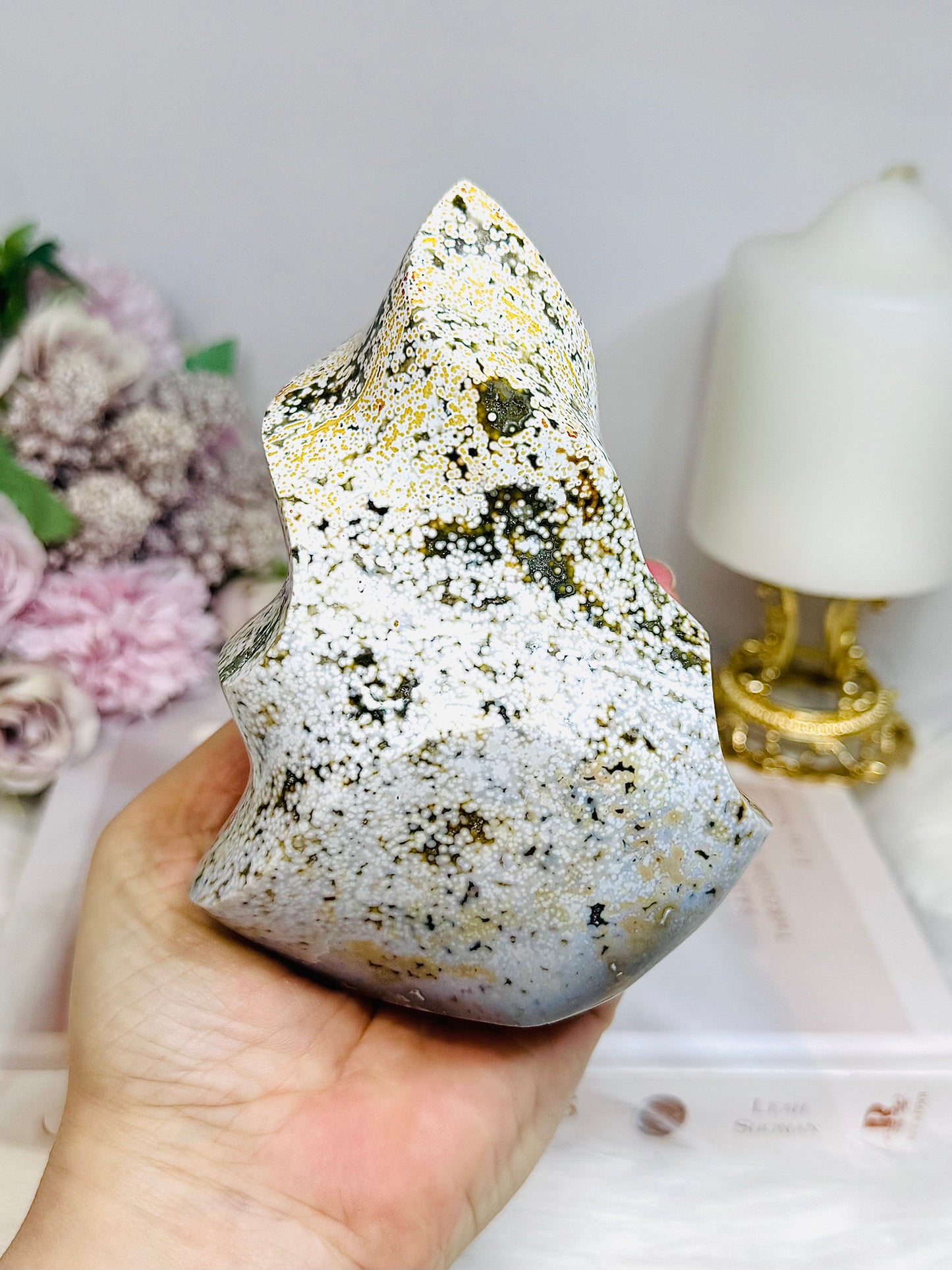 Large Ocean Jasper Flame 12cm 740g