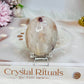 Pink Aragonite Palm Stone (stand not included)