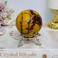 Large Mookaite Jasper Sphere on Stand 301g