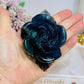 Fluorite Carved Flower On Stand 10cm 315g