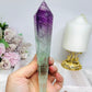 Watermelon Fluorite Tower | Wand with Rainbows 15.5cm