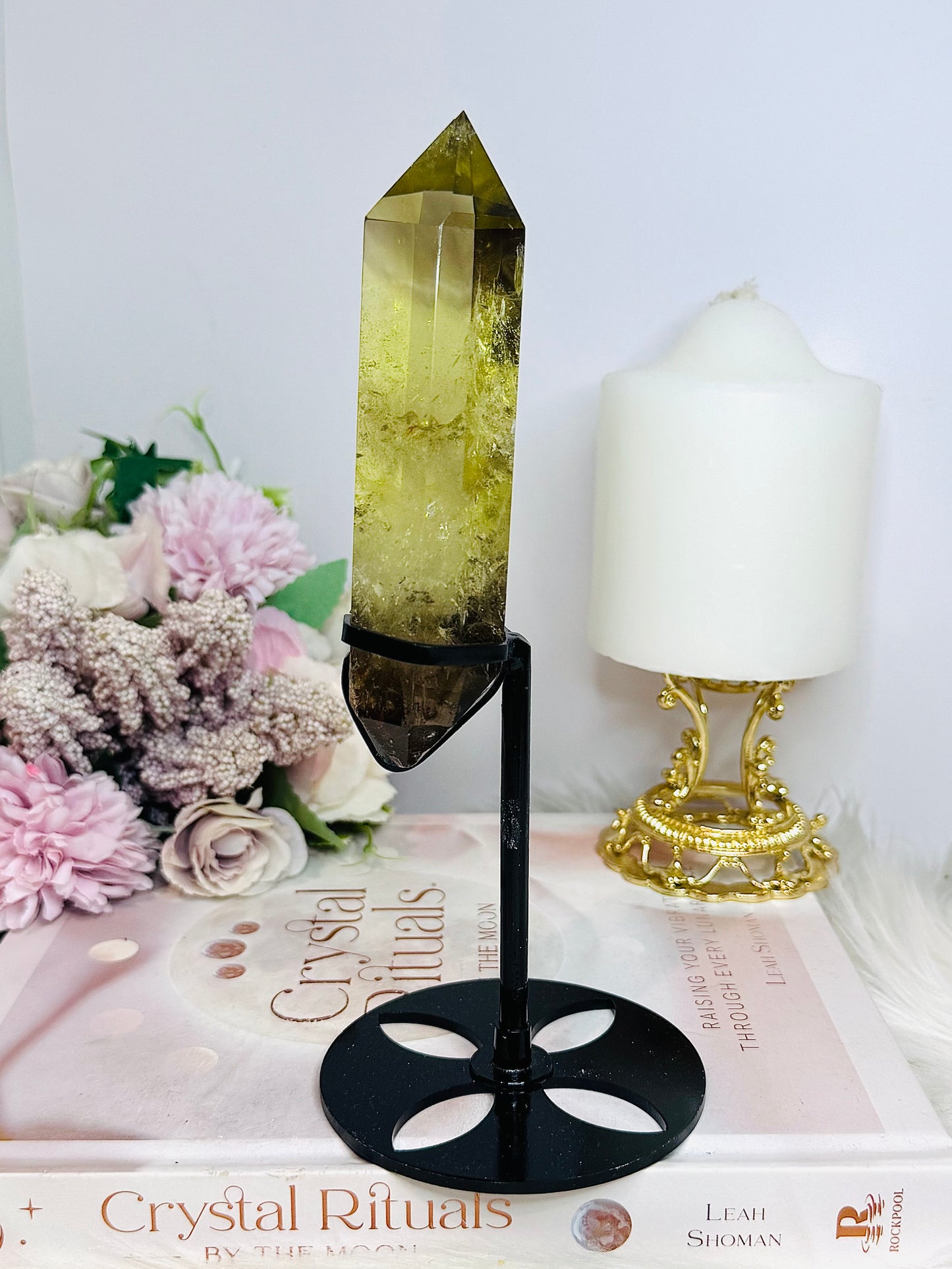 Citrine Double Terminated Point on Stand 19cm