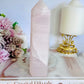 UV Reactive Pink Mangano Calcite Tower 16cm