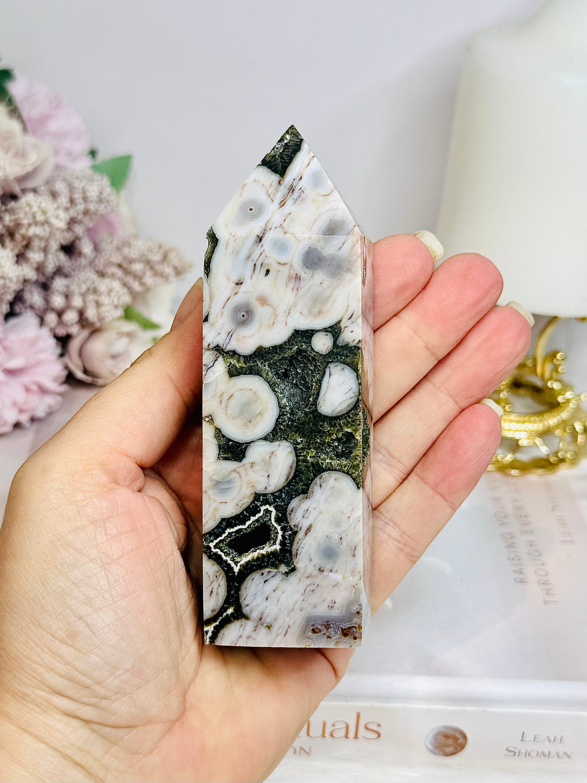 Rare Eighth Vein Jasper Druzy Chunky Tower 11cm 231g