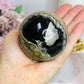 Large Volcano Agate (UV Reactive) Sphere On Stand 394g