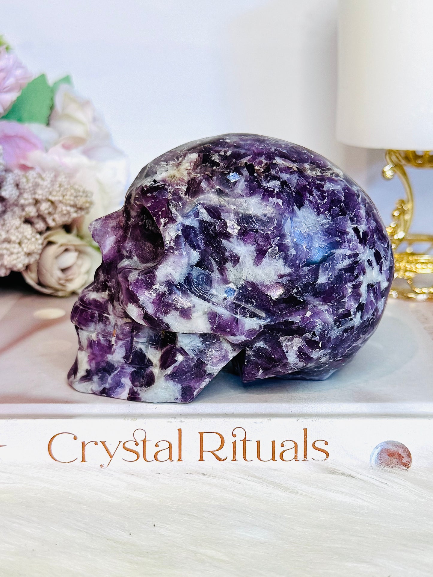 Large Lepidolite | Purple Mica High Grade Skull 694g