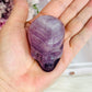 Beautiful Purple Fluorite Carved Skull 7cm