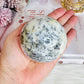 Large 404gram Dentrictic Opal Sphere On Silver Stand