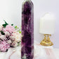 Fabulous Tall 23.5cm 968gram Purple Fluorite Tower with Rainbows