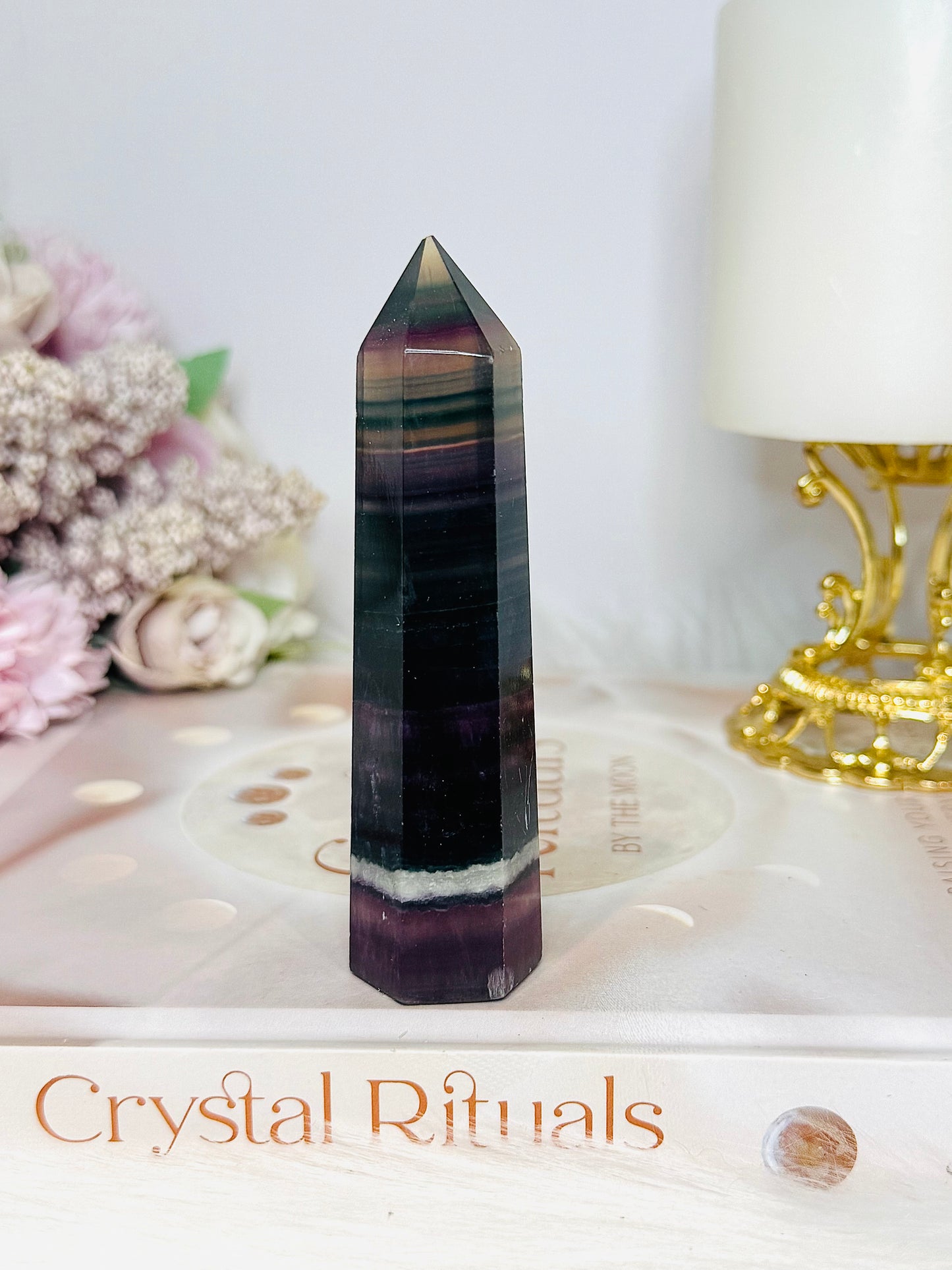 Rainbow Fluorite Tower 10cm