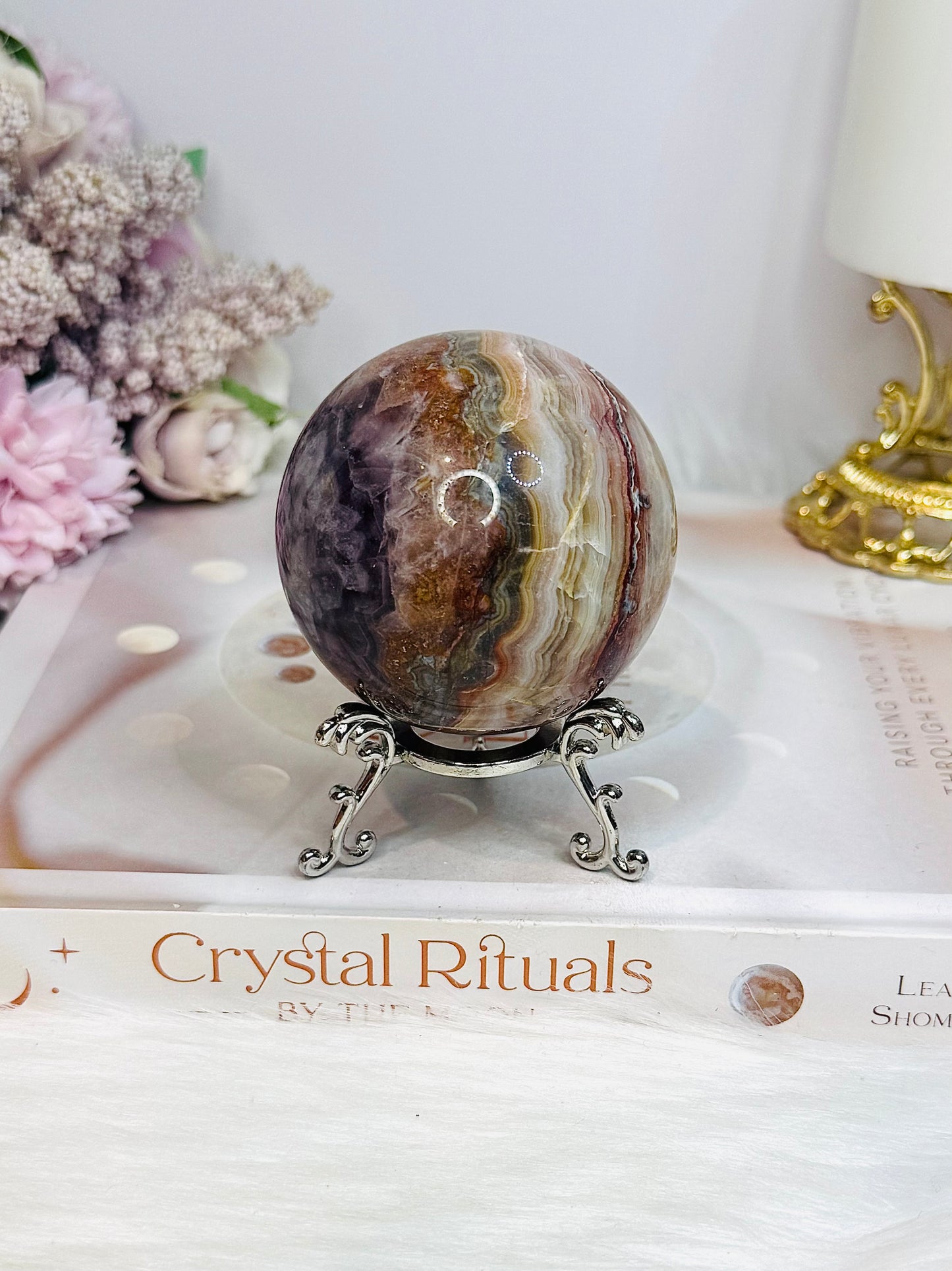 Crazy Lace Amethyst Sphere on Stand 308g