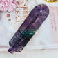 Absolutely Incredible Large 15.5cm Fluorite Carved Feather with Rainbows ~ Just Gorgeous