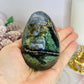 Large Moss Agate Egg on Stand 273g