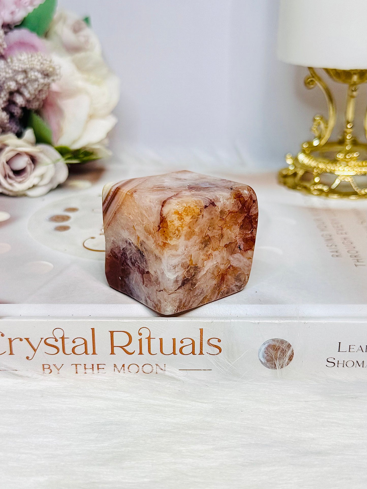 Carnelian Carved Cube 132g